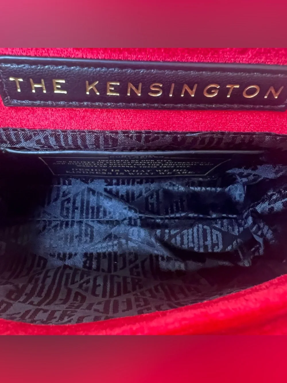 Kurt Geiger London Red Velvet Embellished Mini Kensington Bag NWT - Picture 10 of 16